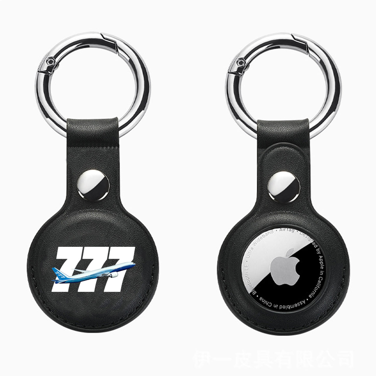 Super Boeing 777 Design Airtags Leather Cases