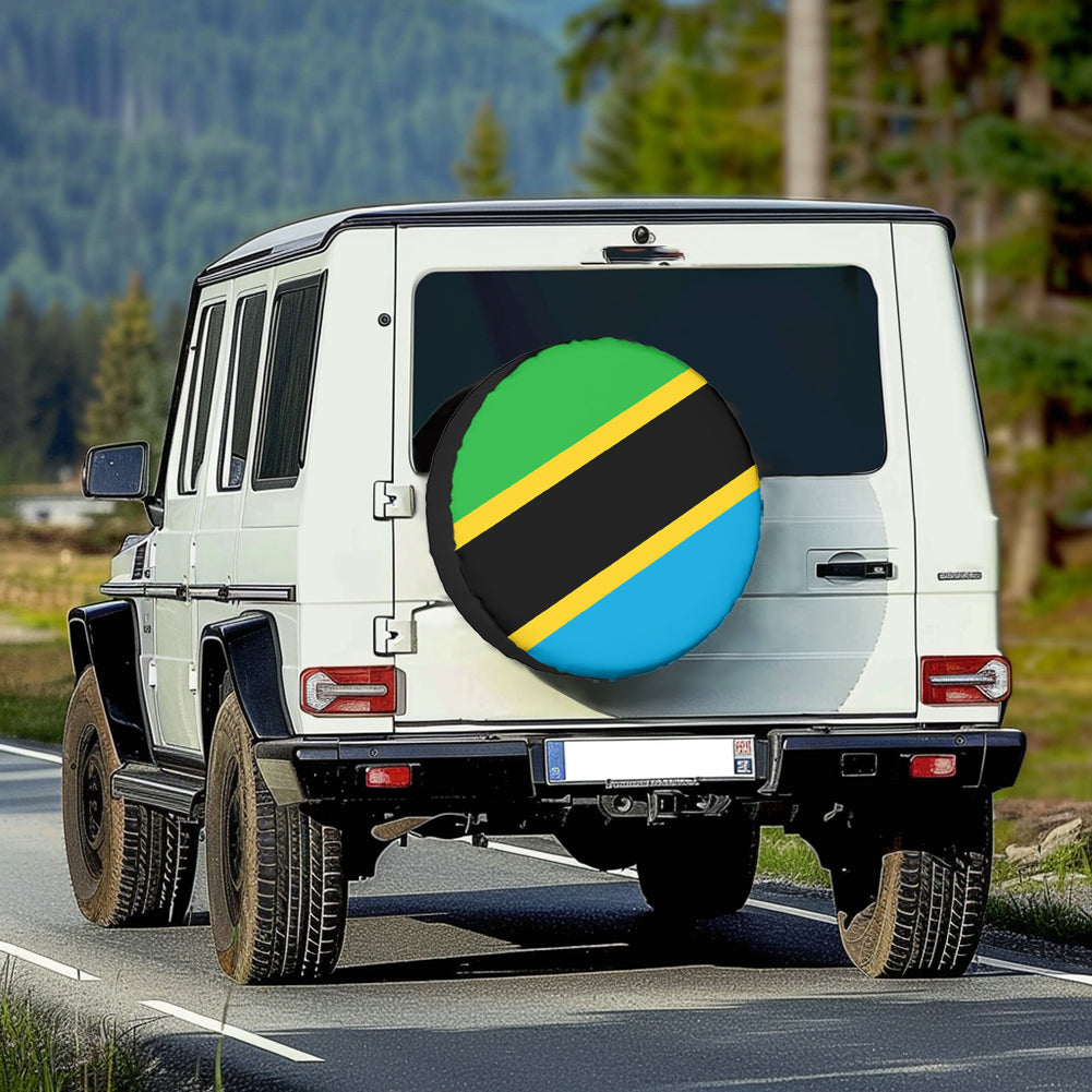 Tanzania Flag Designed Tire Cover Cases