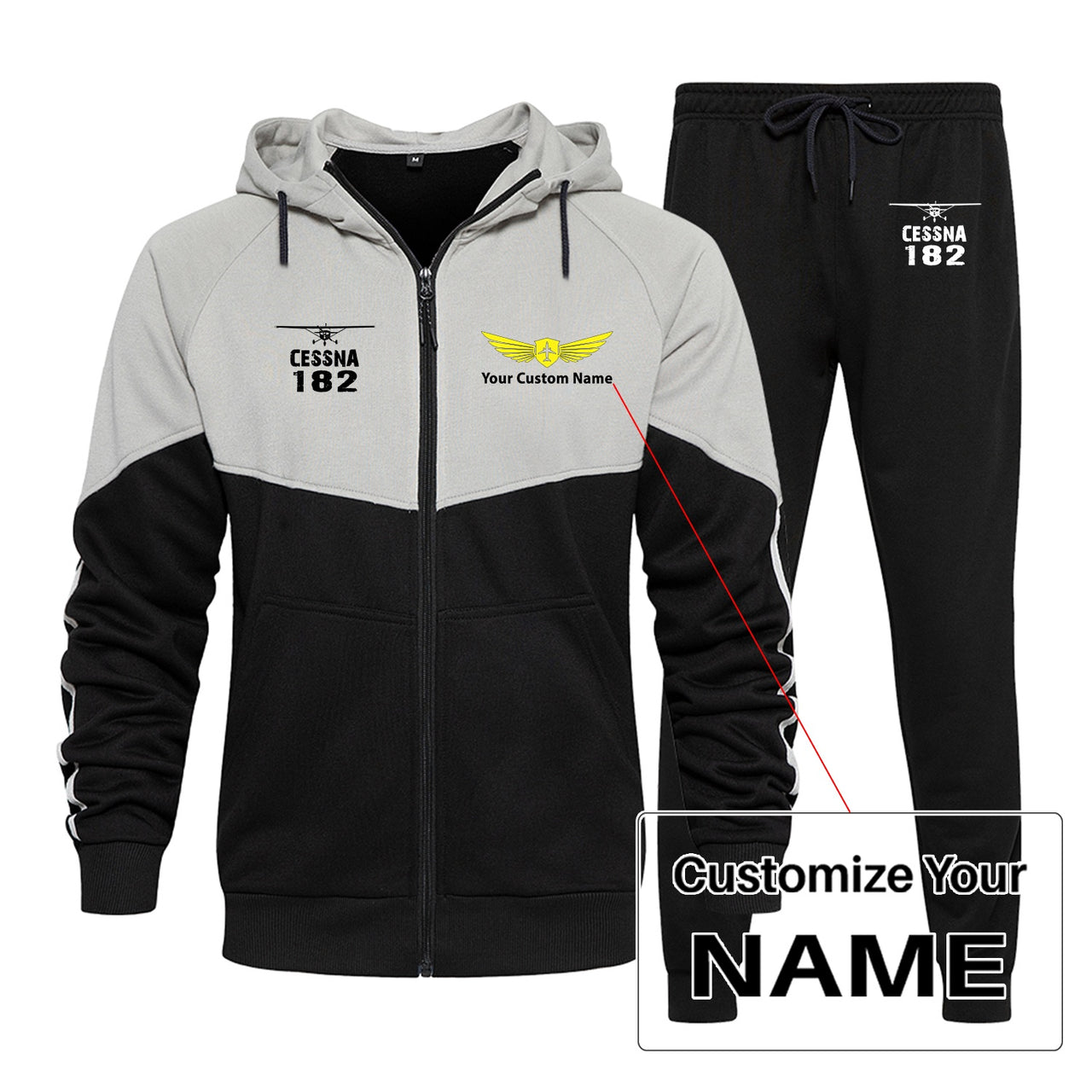 Cessna 182 & Plane Designed Colourful Z. Hoodies & Sweatpants