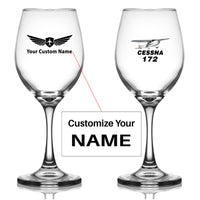 Thumbnail for The Cessna 172 Designed Wine Glasses