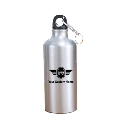 Custom Name (Badge 5) aviation design on thermos, vacuum-insulated.