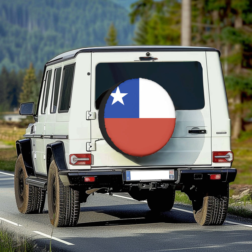 Chile Flag Designed Tire Cover Cases
