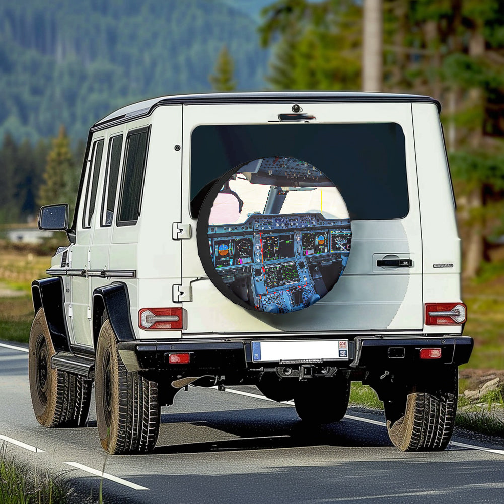Airbus A350 Cockpit Designed Tire Cover Cases Aviation Shop