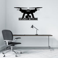 Thumbnail for Drone Silhouette Designed Wall Metal Signs