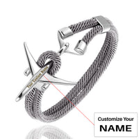 Thumbnail for (Edition 2) Boeing 777 Airplane Designed Rope Leather Bracelets