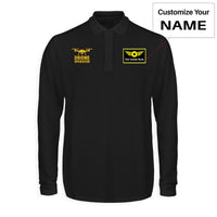 Thumbnail for Drone Operator Designed Long Sleeve Polo T-Shirts