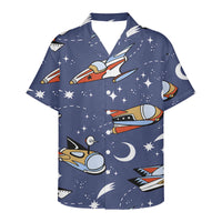 Thumbnail for Spaceship & Stars Designed 3D Hawaiian Shirts