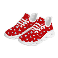 Thumbnail for Paper Airplanes (Red) Designed Sports Running Jogging Shoes