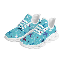 Thumbnail for Love of Travel with Aircraft Designed Sports Running Jogging Shoes