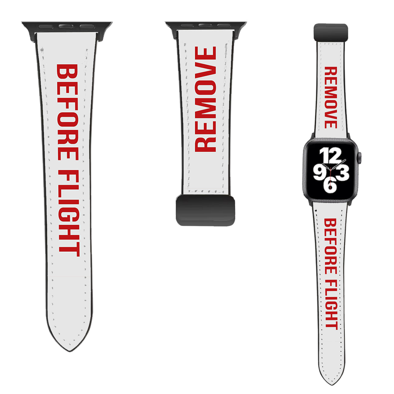 Remove Before Flight (Edition 2)Designed Leather Apple Watch Straps
