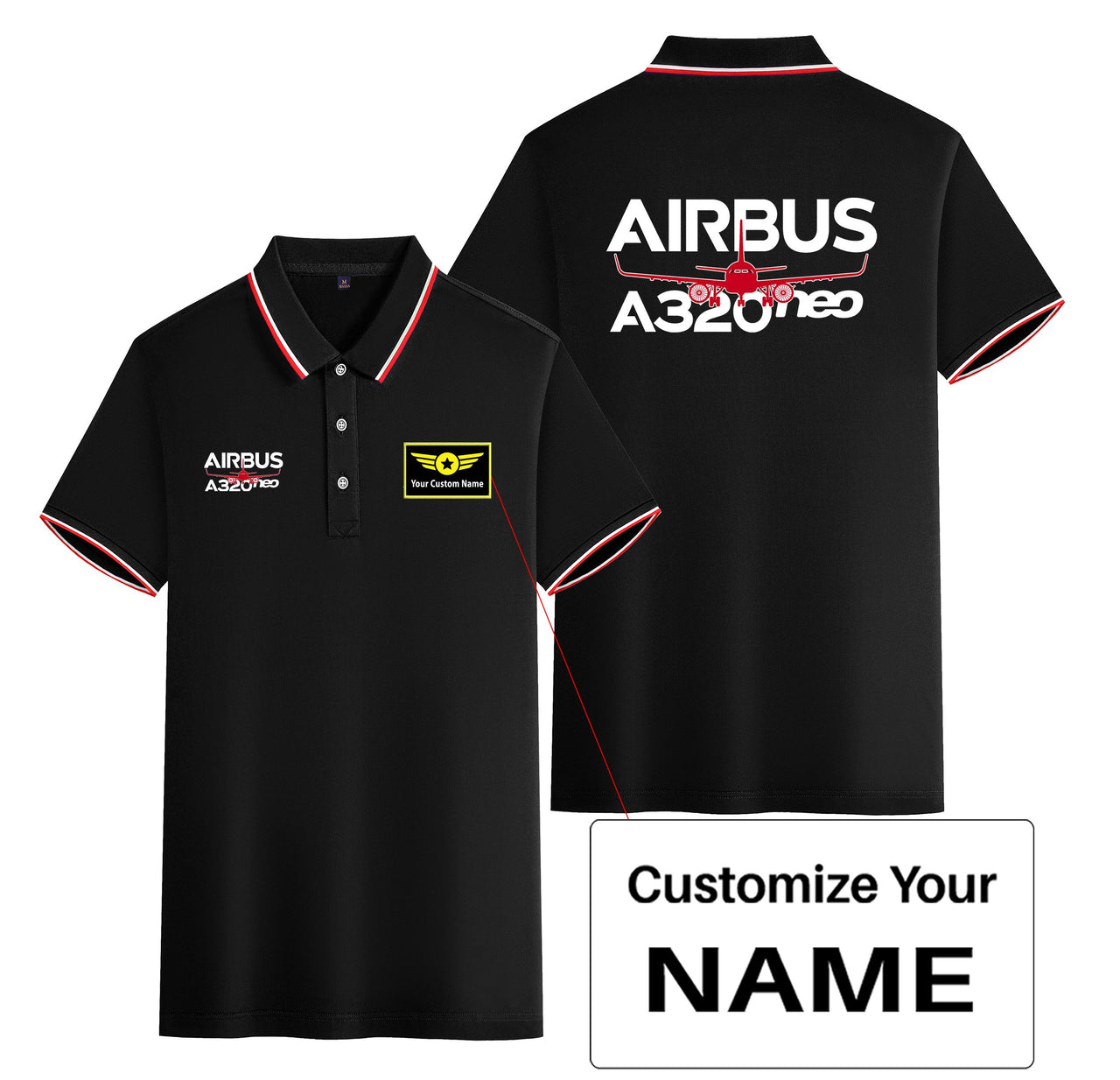 Amazing Airbus A320neo Designed Stylish Polo T-Shirts (Double-Side)