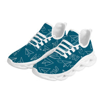 Thumbnail for Paper Airplane & Fly Green Designed Sports Running Jogging Shoes