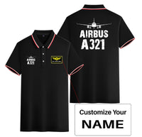 Thumbnail for Airbus A321 & Plane Designed Stylish Polo T-Shirts (Double-Side)