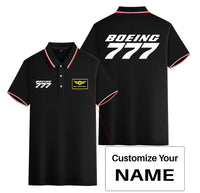 Thumbnail for Boeing 777 & Text Designed Stylish Polo T-Shirts (Double-Side)