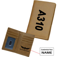 Thumbnail for A310 Text Designed Leather Card Holder Wallets