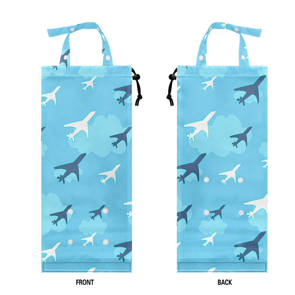 Cool & Super Airplanes 2 Designed Car Folding Garbage Bags