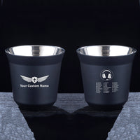 Thumbnail for Aviation Alphabet 3 Designed Double Wall Stainless Steel Coffee Mugs