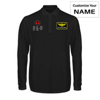 Thumbnail for Aviation Alphabet 3 Designed Long Sleeve Polo T-Shirts