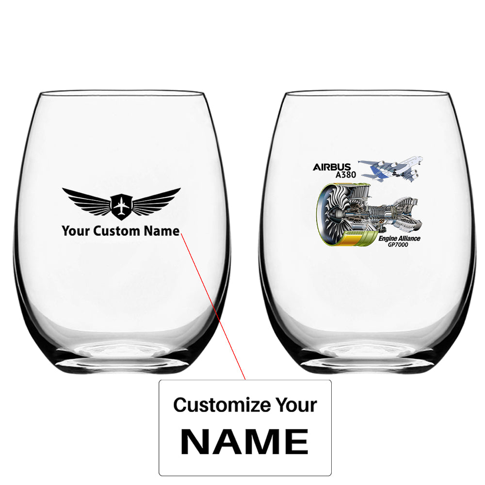 Airbus A380 & GP7000 Engine Designed Water & Drink Glasses