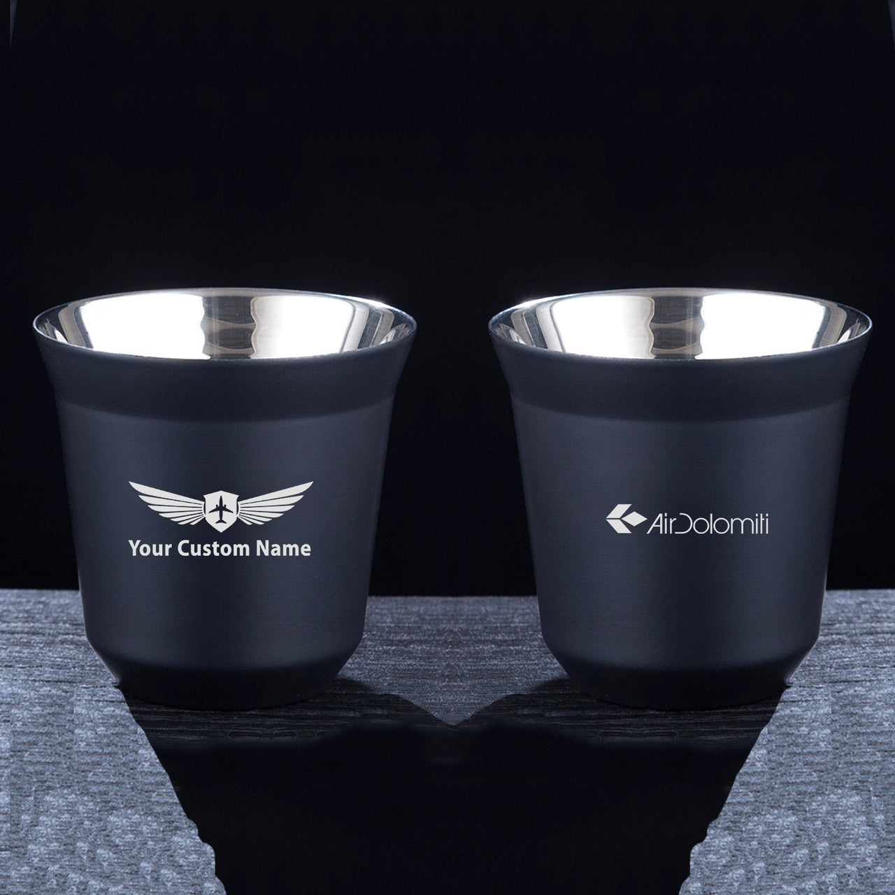 Air Dolomiti  Airlines Designed Double Wall Stainless Steel Coffee Mugs