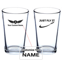 Thumbnail for Just Fly It 2 Designed Beer & Water Glasses