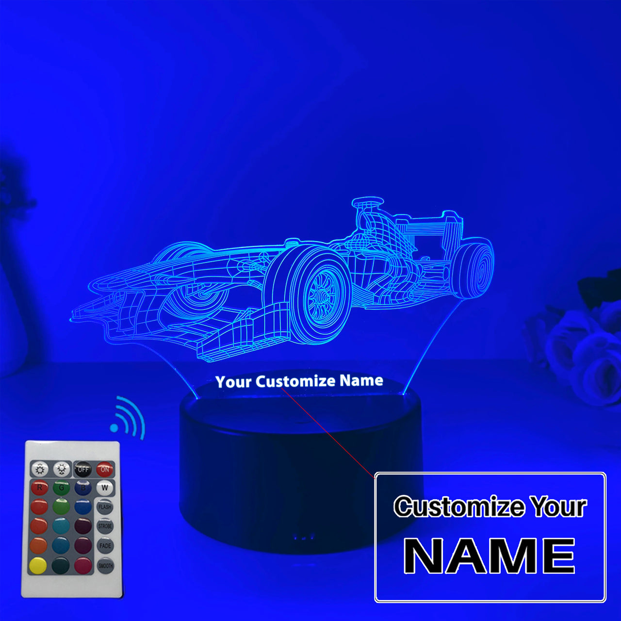 Sports Car Modeling 3D Designed Night Lamp