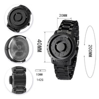 Thumbnail for Magnetic Roller Creative Trendy Black Technology Concept Borderless Design Watch