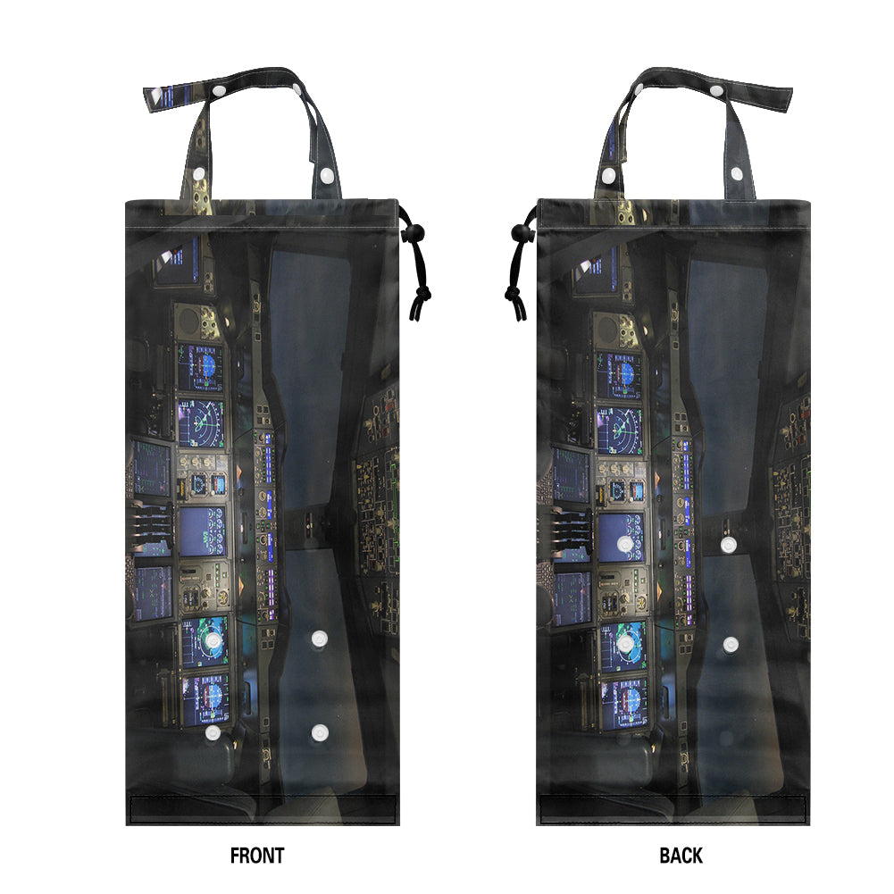 Airbus A380 Cockpit-Horizontal Designed Car Folding Garbage Bags