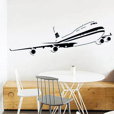 Vintage Style Boeing 747-400 aviation themed wall sticker, weather-resistant vinyl.