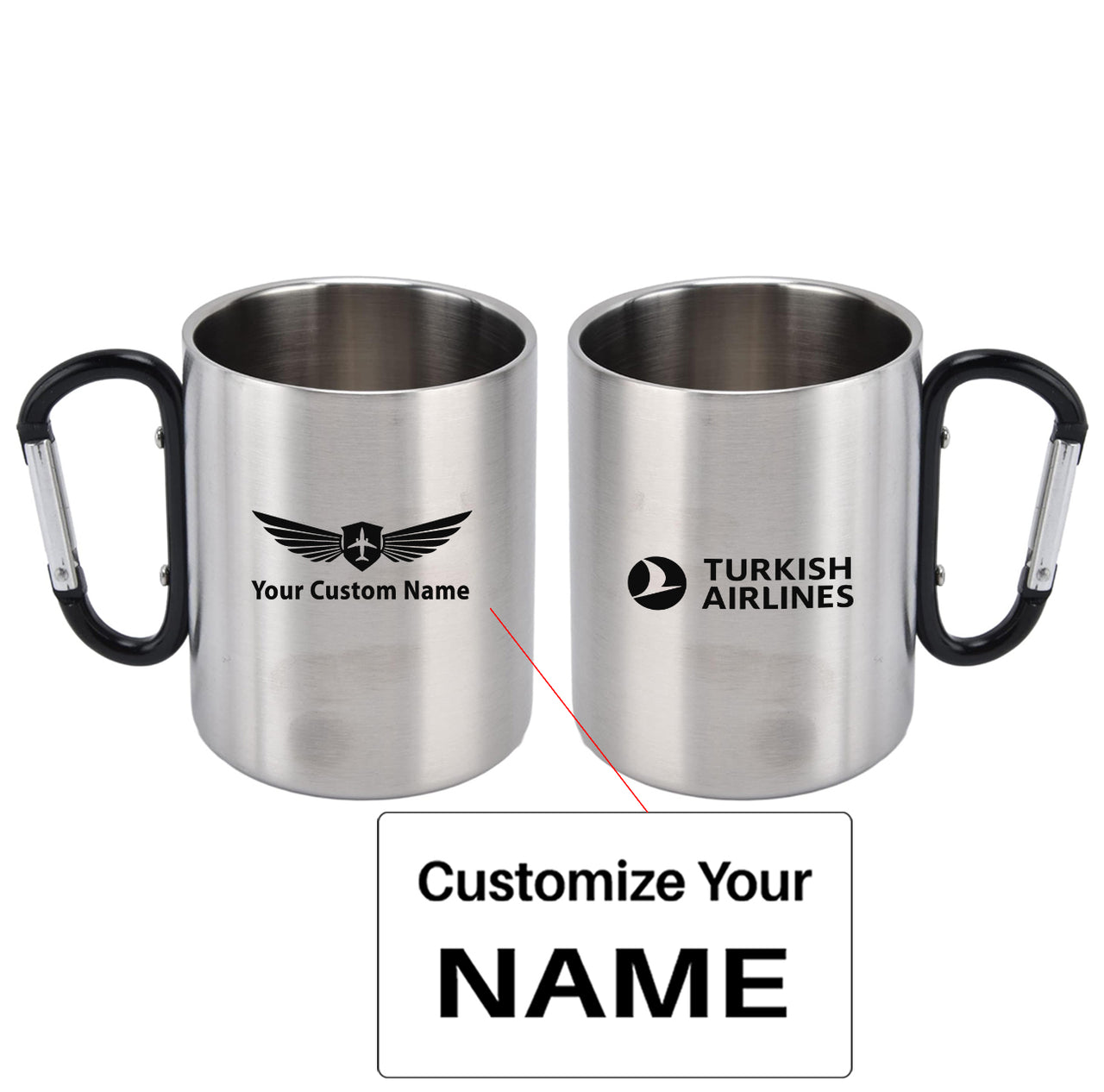 Turkish Airlines Designed Stainless Steel Outdoors Mugs
