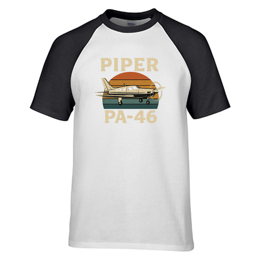 Retro Piper PA-46 Designed Raglan T-Shirts