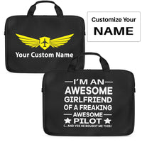 Thumbnail for I am an Awesome Girlfriend Designed Laptop & Tablet Bags