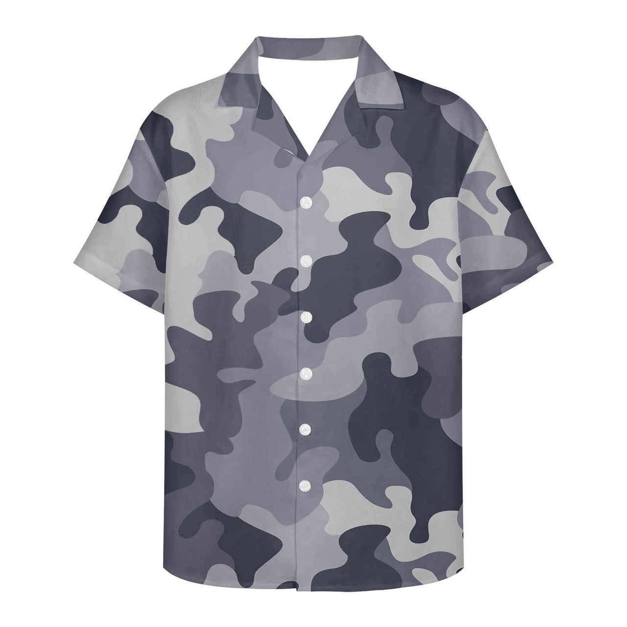 Military Camouflage Army Gray Designed 3D Hawaiian Shirts