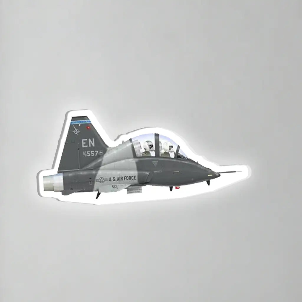 U.S. Air Force T-38 Trainer Twin-Seat Supersonic Twin-Engine Jet Aircraft Inductive Wall Led Aircraft & 3D Lamp
