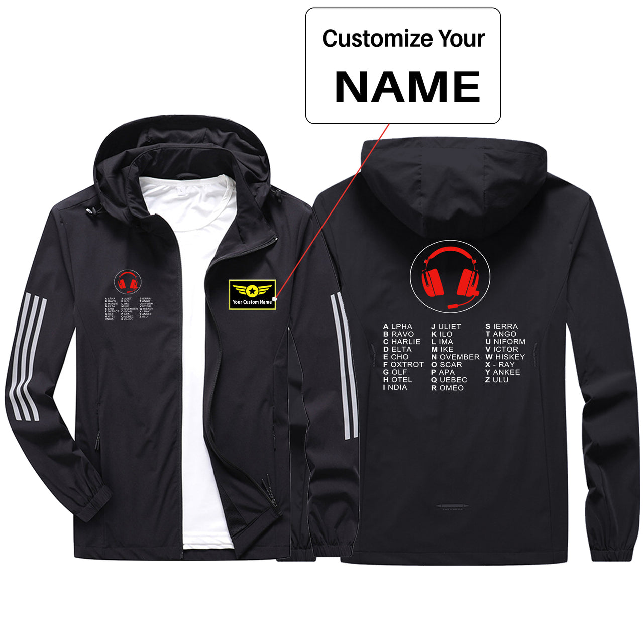 Aviation Alphabet 3 Sport & Running Jackets