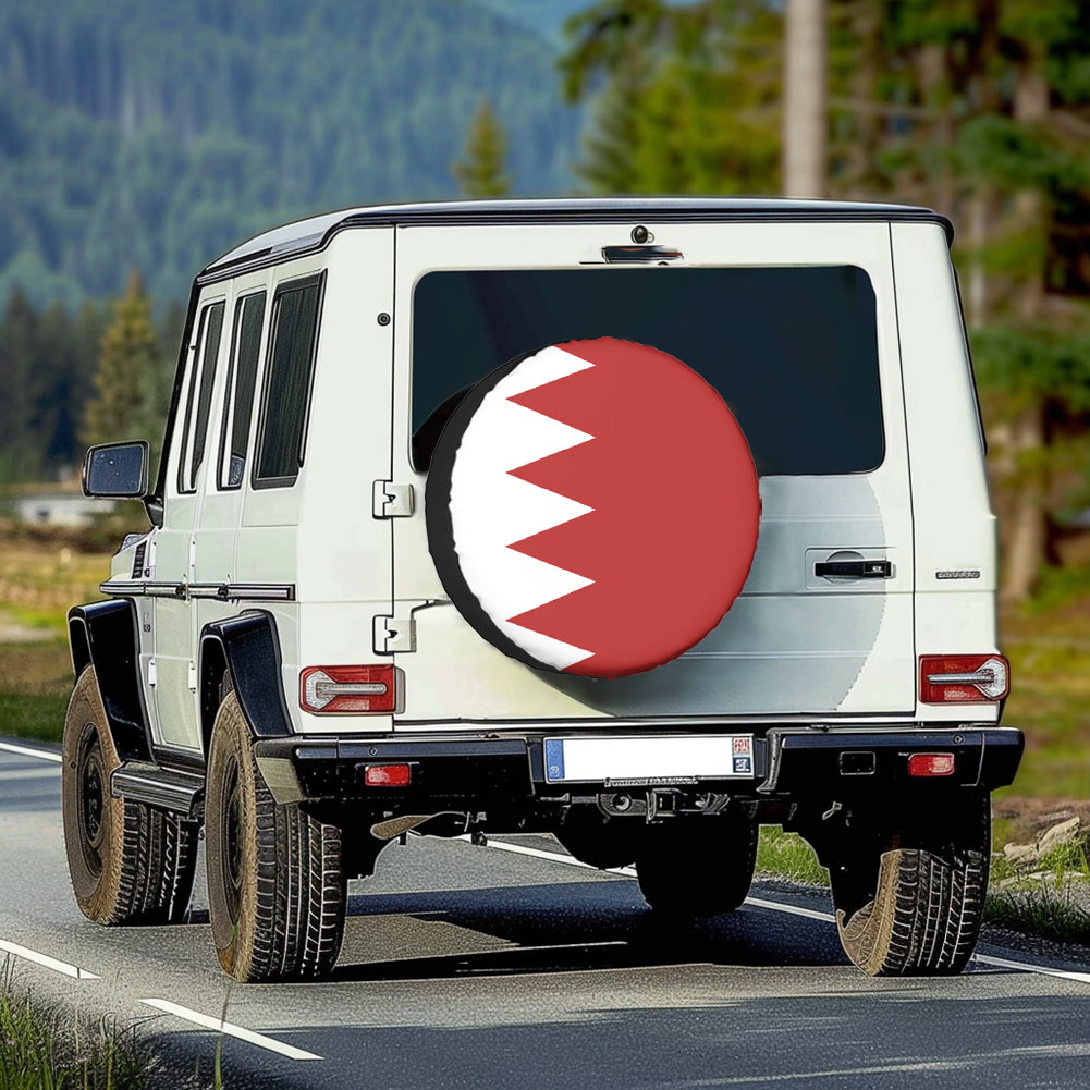 Bahrain Flag Designed Tire Cover Cases