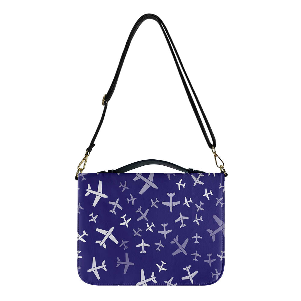 Different Sizes Seamless Airplanes Designed PU Accessories Bags Strap Style