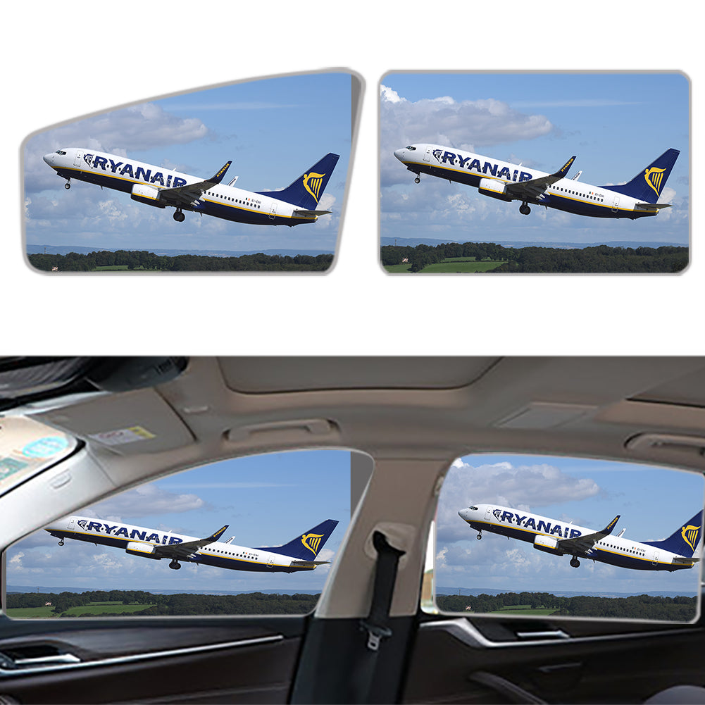 Departing Ryanair's Boeing 737 Designed Car Sun Shade (Side window)