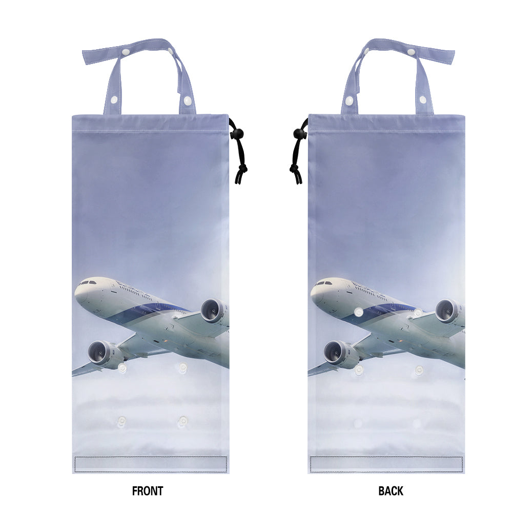 Close up to Israel Airways (El-al) Boeing 787 Designed Car Folding Garbage Bags