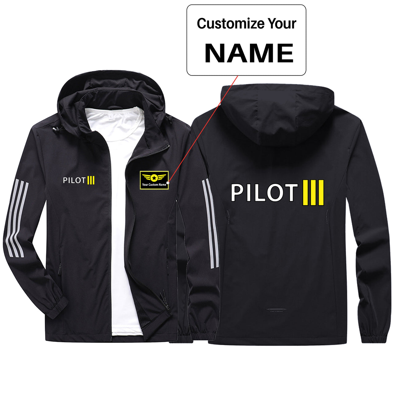 Pilot & Stripes (3 Lines) Sport & Running Jackets