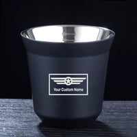 Thumbnail for Custom Name (Badge 1) Designed Double Wall Stainless Steel Coffee Mugs