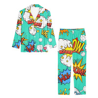 Thumbnail for Mixed Comics Designed Women Button Pajamas