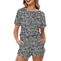 Thumbnail for Dark Coloured Airplanes 2 Designed Women Summer Home Suits