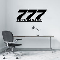 Thumbnail for 777 Flat Text Designed Wall Metal Signs