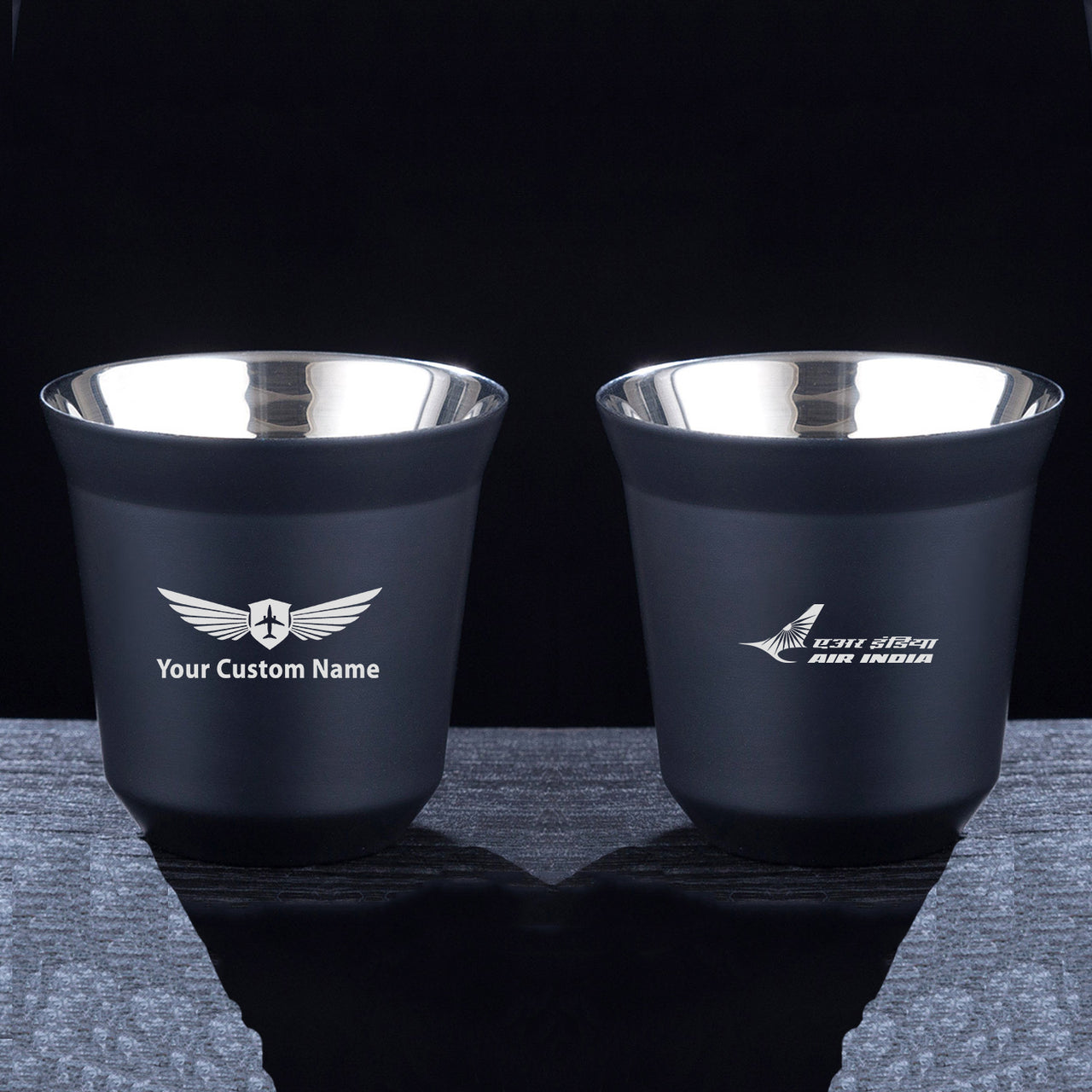 Air India Airlines Designed Double Wall Stainless Steel Coffee Mugs
