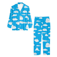 Thumbnail for Amazing Clouds Designed Women Button Pajamas