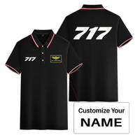 Thumbnail for 717 Flat Text Designed Stylish Polo T-Shirts (Double-Side)