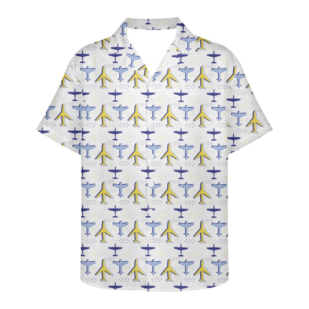 Very Colourful Airplanes Designed 3D Hawaiian Shirts