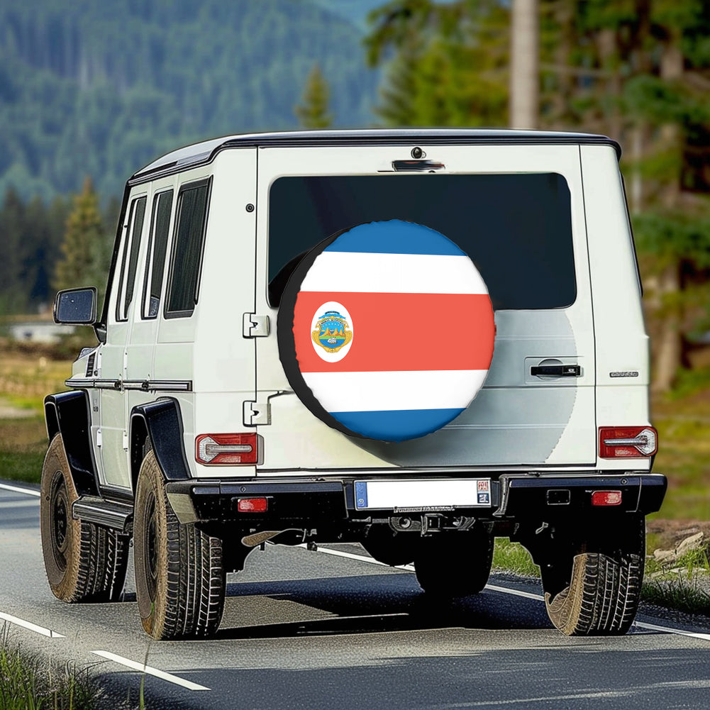 Costa Rica Flag Designed Tire Cover Cases