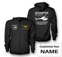 Thumbnail for Helicopter [Noun] Designed Zipped Hoodies